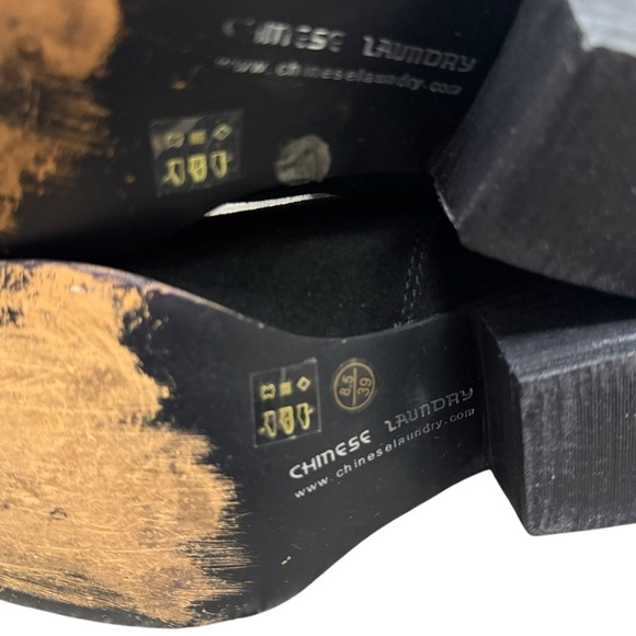 Vintage Y2K 90’s Slouchy Black Western Boho Slouchy Suede Silver Toe Tap Boots - Picture 12 of 16